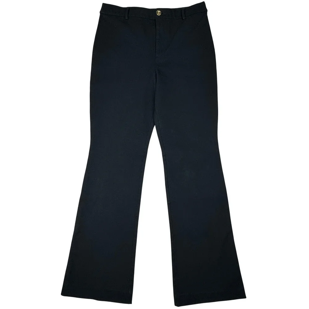 Lilly‎ Pulitzer Kidman Bi-Stretch Pants Women Size 10 Black Bootcut Quiet Luxury - Picture 2 of 13